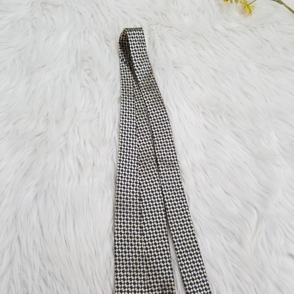 VALERIO GARATI New!!  Gold and Blue Silk Tie, 100% Silk. - Picture 7 of 10